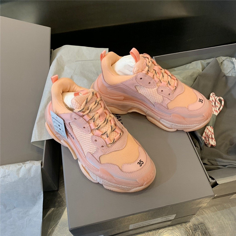 Peach balenciaga triple hot sale s